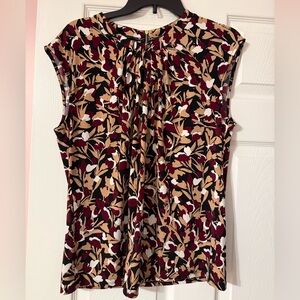 Floral Print Sleeveless Top